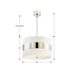 Grayson 5-Light Polished Nickel Shaded Chandelier with Silk Shade by Crystorama 11 Grayson 5-Light Polished Nickel Shaded Chandelier with Silk Shade by Crystorama -Crystorama popular store polished nickel crystorama chandeliers 297 pn 1f 1000