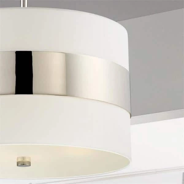 Grayson 5-Light Polished Nickel Shaded Chandelier with Silk Shade by Crystorama 4 Grayson 5-Light Polished Nickel Shaded Chandelier with Silk Shade by Crystorama - Image 2