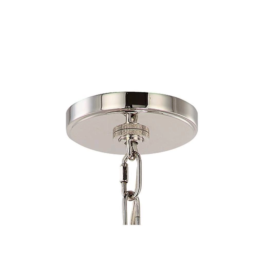 Baxter 6-Light Polished Nickel Shaded Chandelier with Silk Shade by Crystorama 6 Baxter 6-Light Polished Nickel Shaded Chandelier with Silk Shade by Crystorama - Image 4