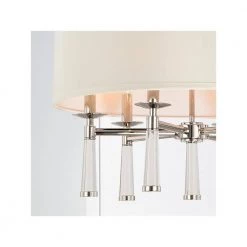 Baxter 6-Light Polished Nickel Shaded Chandelier with Silk Shade by Crystorama 10 Baxter 6-Light Polished Nickel Shaded Chandelier with Silk Shade by Crystorama -Crystorama popular store polished nickel crystorama chandeliers 8866 pn 4f 1000