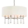 Baxter 6-Light Polished Nickel Shaded Chandelier with Silk Shade by Crystorama