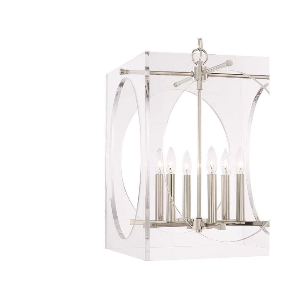 Drake 6-Light Polished Nickel Crystal Chandelier by Crystorama 5 Drake 6-Light Polished Nickel Crystal Chandelier by Crystorama - Image 3