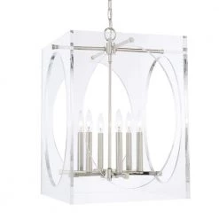 Drake 6-Light Polished Nickel Crystal Chandelier by Crystorama