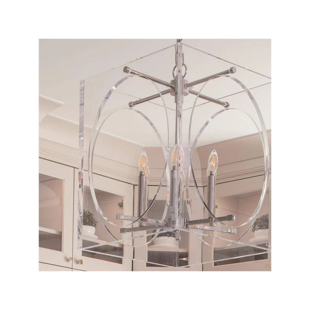 Drake 6-Light Polished Nickel Crystal Chandelier by Crystorama 8 Drake 6-Light Polished Nickel Crystal Chandelier by Crystorama - Image 6