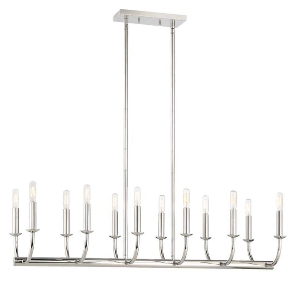 Bailey 12-Light Polished Nickel Chandelier by Crystorama 3 Bailey 12-Light Polished Nickel Chandelier by Crystorama