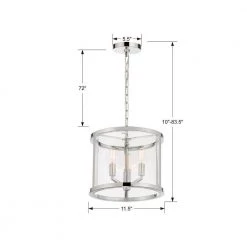 Devon 3-Light Polished Nickel Chandelier by Crystorama -Crystorama popular store polished nickel crystorama chandeliers dev b8003 pn 4f 1000