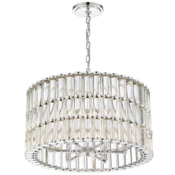 Elliot 6-Light Polished Nickel Chandelier by Crystorama 4 Elliot 6-Light Polished Nickel Chandelier by Crystorama - Image 2