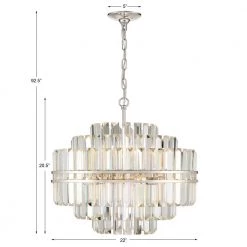 Hayes 12-Light Polished Nickel Chandelier by Crystorama 12 Hayes 12-Light Polished Nickel Chandelier by Crystorama -Crystorama popular store polished nickel crystorama chandeliers hay 1405 pn 44 1000