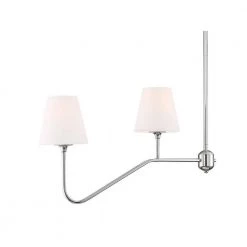 Keenan 4-Light Polished Nickel Linear Chandelier with Glass Shade by Crystorama -Crystorama popular store polished nickel crystorama chandeliers kee a3004 pn 4f 1000