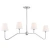 Keenan 4-Light Polished Nickel Linear Chandelier with Glass Shade by Crystorama