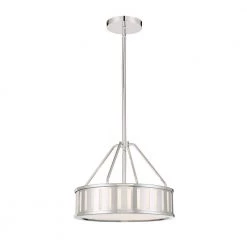 Kendal 3-Light Polished Nickel Pendant by Crystorama