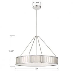 Kendal 6-Light Polished Nickel Pendant by Crystorama -Crystorama popular store polished nickel crystorama chandeliers ken 8306 pn 1f 1000