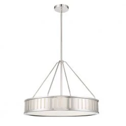 Kendal 6-Light Polished Nickel Pendant by Crystorama