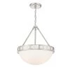 Kirby 3-Light Polished Nickel Chandelier with Glass Shade by Crystorama