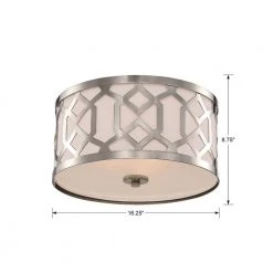 Jennings 16.25 in 3-Light Polished Nickel Flush Mount by Crystorama -Crystorama popular store polished nickel crystorama flush mount lights 2263 pn 4f 1000