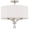 Mirage 18 in. 3-Light Polished Nickel Semi-Flush Mount by Crystorama