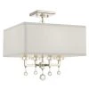 Paxton 16 in 4-Light Polished Nickel Flush Mount by Crystorama -Crystorama popular store polished nickel crystorama flush mount lights 8105 pn ceiling 64 1000