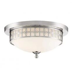 Anniversary 13.5 in. 2-Light Polished Nickel Flush Mount by Crystorama