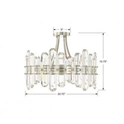 Bolton 20.75 in. 4-Light Polished Nickel Flush Mount by Crystorama -Crystorama popular store polished nickel crystorama flush mount lights bol 8884 pn 44 1000