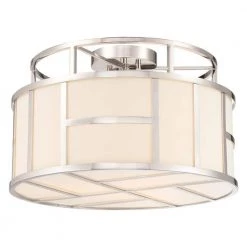 Danielson 16.75 in 3-Light Polished Nickel Flush Mount by Crystorama