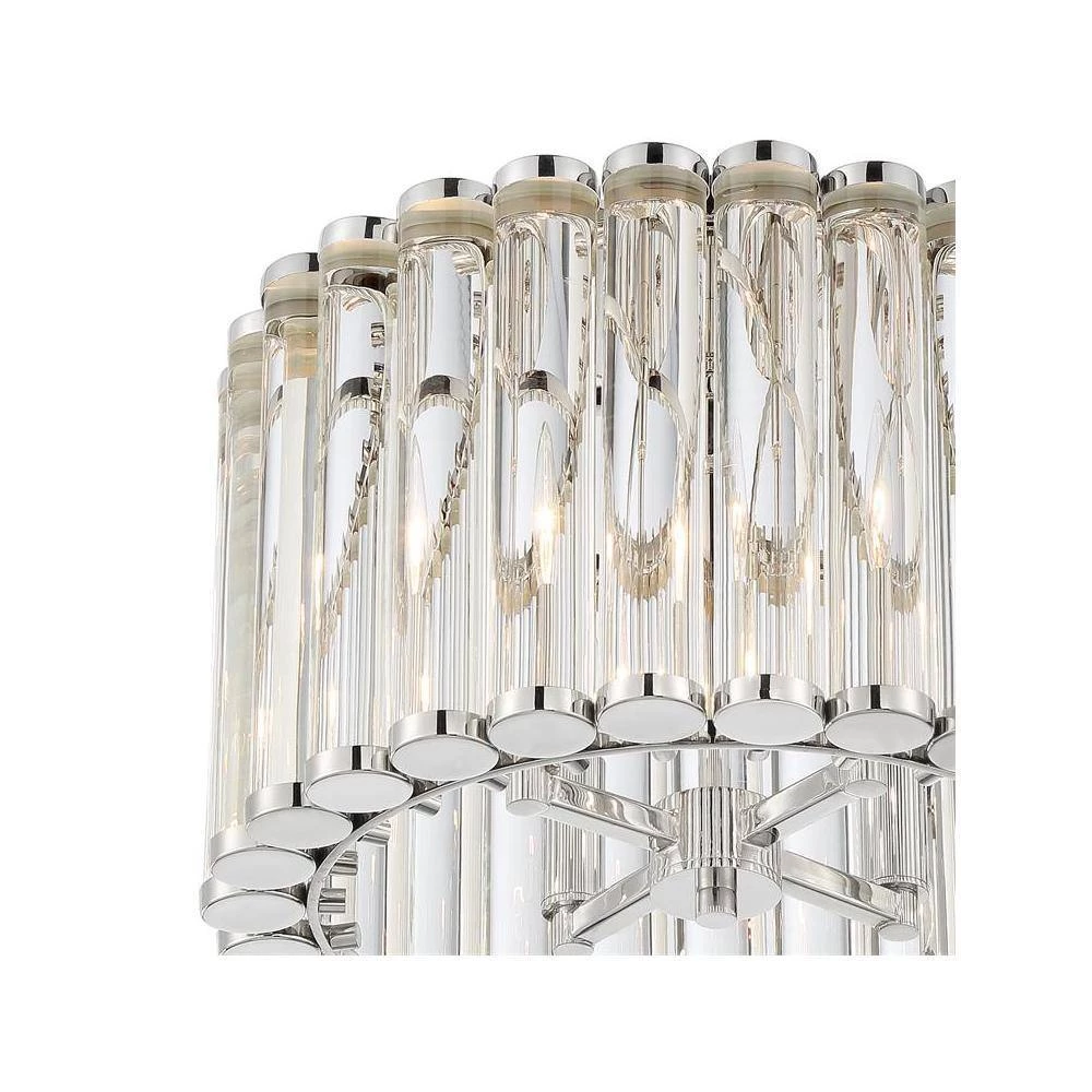 Elliot 15.25 in. 4-Light Polished Nickel Flush Mount by Crystorama 6 Elliot 15.25 in. 4-Light Polished Nickel Flush Mount by Crystorama - Image 4