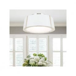 Fulton 18 in 3-Light Polished Nickel Flush Mount by Crystorama -Crystorama popular store polished nickel crystorama flush mount lights ful 905 pn 44 1000