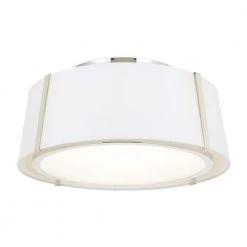 Fulton 18 in 3-Light Polished Nickel Flush Mount by Crystorama