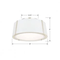 Fulton 18 in 3-Light Polished Nickel Flush Mount by Crystorama -Crystorama popular store polished nickel crystorama flush mount lights ful 905 pn fa 1000