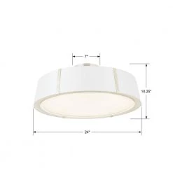 Fulton 24 in. 6-Light Polished Nickel Flush Mount by Crystorama -Crystorama popular store polished nickel crystorama flush mount lights ful 907 pn ceiling 1f 1000