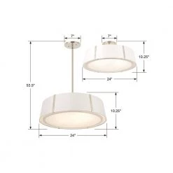 Fulton 24 in. 6-Light Polished Nickel Flush Mount by Crystorama -Crystorama popular store polished nickel crystorama flush mount lights ful 907 pn ceiling 4f 1000