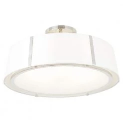 Fulton 24 in. 6-Light Polished Nickel Flush Mount by Crystorama