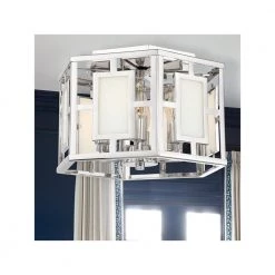 Hillcrest 12 in. 6-Light Polished Nickel Flush Mount by Crystorama -Crystorama popular store polished nickel crystorama flush mount lights hil 990 pn 1f 1000