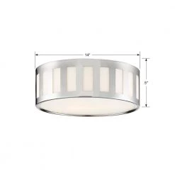 Kendal 14 in. 3-Light Polished Nickel Flush Mount by Crystorama -Crystorama popular store polished nickel crystorama flush mount lights ken 2203 pn 4f 1000