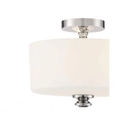 Travis 12.5 in. 2-Light Polished Nickel Flush Mount by Crystorama -Crystorama popular store polished nickel crystorama flush mount lights tra a3302 pn 4f 1000