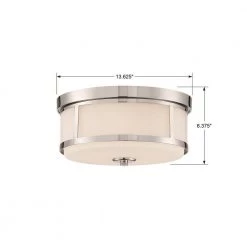 Trevor 13.62 in. 2-Light Polished Nickel Flush Mount by Crystorama 9 Trevor 13.62 in. 2-Light Polished Nickel Flush Mount by Crystorama -Crystorama popular store polished nickel crystorama flush mount lights trv a3802 pn 1f 1000
