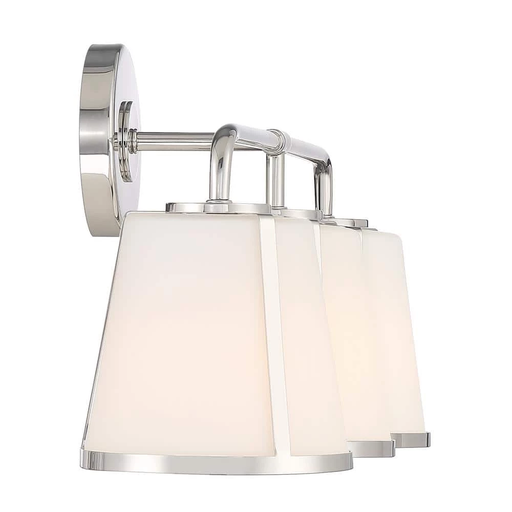 Fulton 23.25 in. 3-Light Polished Nickel Bathroom Vanity Light by Crystorama 4 Fulton 23.25 in. 3-Light Polished Nickel Bathroom Vanity Light by Crystorama - Image 2