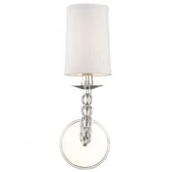 Mirage 1-Light Polished Nickel Sconce by Crystorama