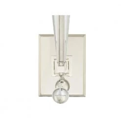 Paxton 1-Light Polished Nickel Sconce by Crystorama -Crystorama popular store polished nickel crystorama wall sconces 8101 pn 4f 1000