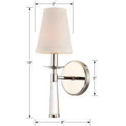 Baxter 1-Light Polished Nickel Sconce by Crystorama -Crystorama popular store polished nickel crystorama wall sconces 8861 pn 44 1000