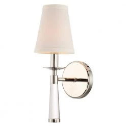 Baxter 1-Light Polished Nickel Sconce by Crystorama