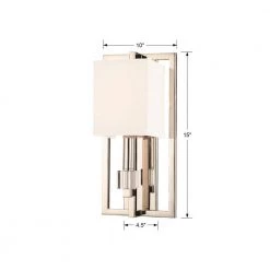 Dixon 1-Light Polished Nickel Sconce by Crystorama -Crystorama popular store polished nickel crystorama wall sconces 8881 pn 4f 1000