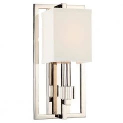 Dixon 1-Light Polished Nickel Sconce by Crystorama