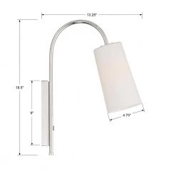 Alexa 1-Light Polished Nickel Wall Mount by Crystorama -Crystorama popular store polished nickel crystorama wall sconces alx 4501 pn 76 1000