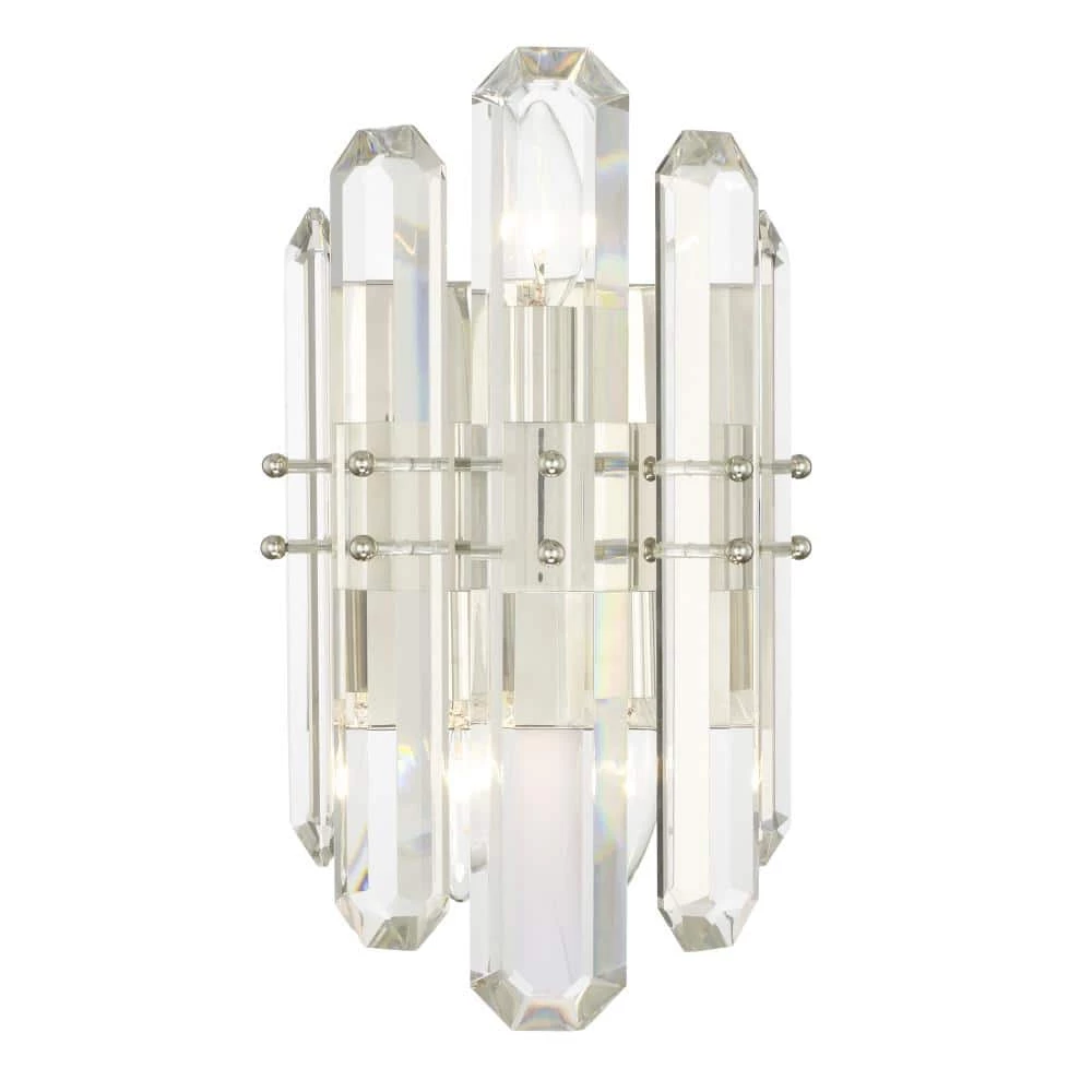 Bolton 3-Light Polished Nickel Sconce by Crystorama 3 Bolton 3-Light Polished Nickel Sconce by Crystorama