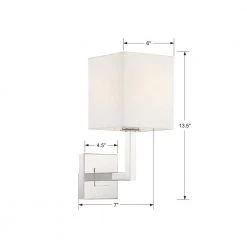 Chatham 1-Light Polished Nickel Sconce by Crystorama -Crystorama popular store polished nickel crystorama wall sconces cha 491 pn 4f 1000