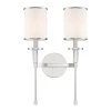 Hatfield 2-Light Polished Nickel Sconce by Crystorama -Crystorama popular store polished nickel crystorama wall sconces hat 472 pn 64 1000
