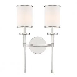 Hatfield 2-Light Polished Nickel Sconce by Crystorama