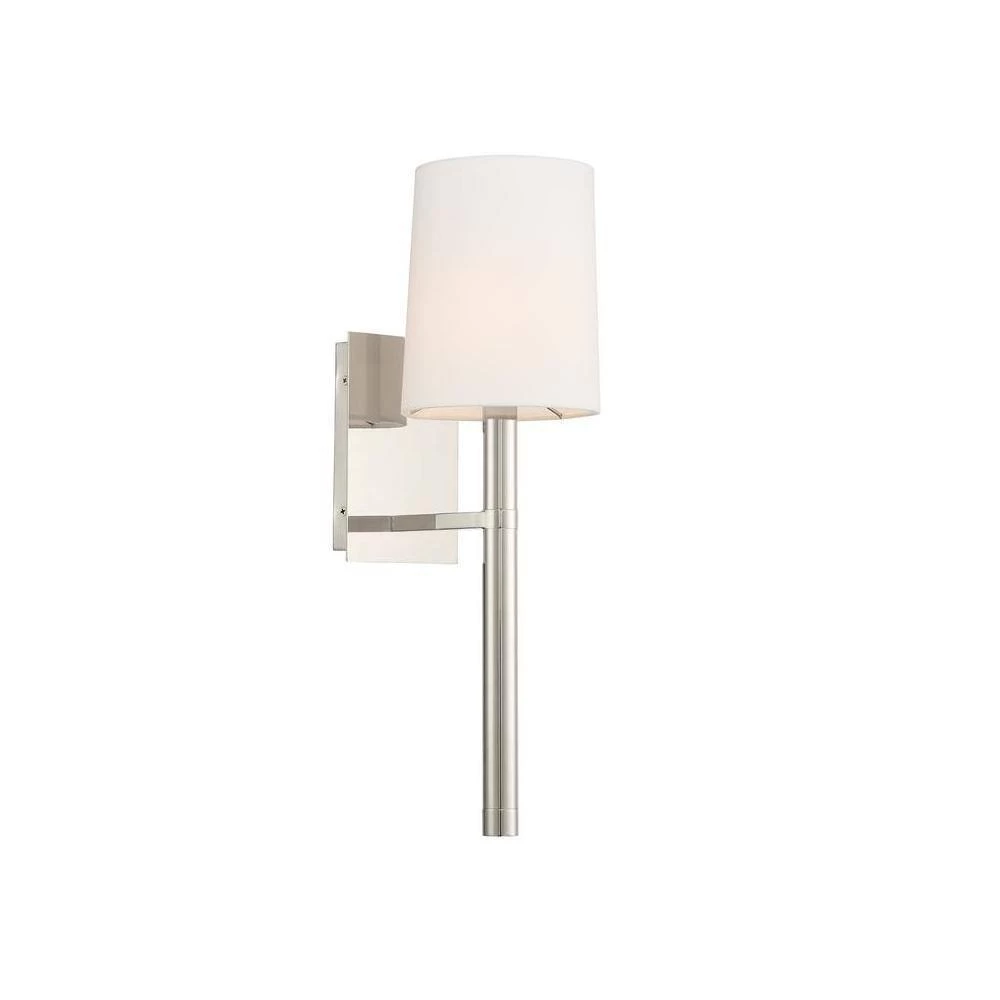 Weston 1-Light Polished Nickel Sconce by Crystorama 6 Weston 1-Light Polished Nickel Sconce by Crystorama - Image 4