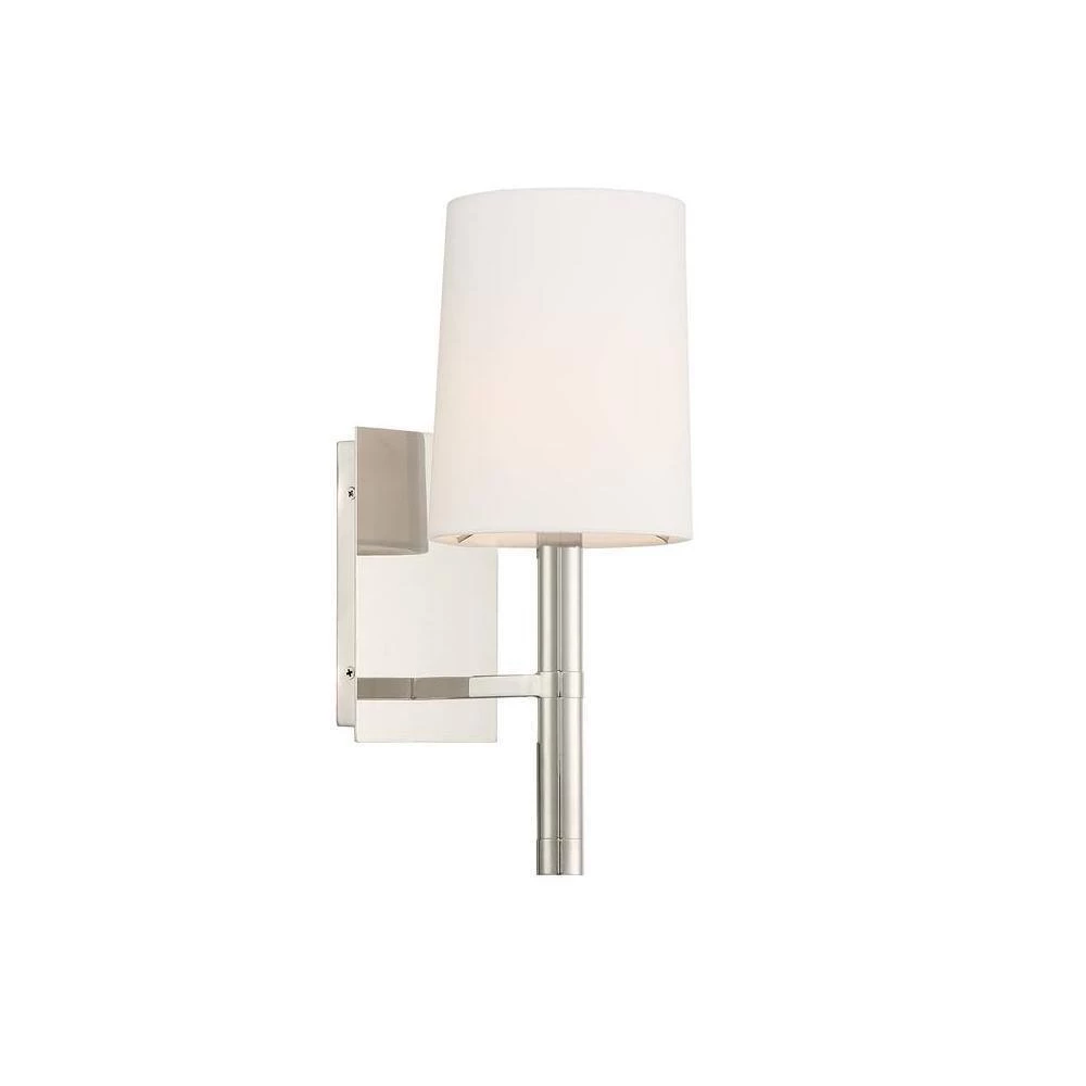 Weston 1-Light Polished Nickel Sconce by Crystorama 7 Weston 1-Light Polished Nickel Sconce by Crystorama - Image 5