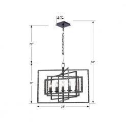 Capri 5-Light Raw Steel Cage Chandelier by Crystorama -Crystorama popular store raw steel crystorama chandeliers 336 rs 44 1000